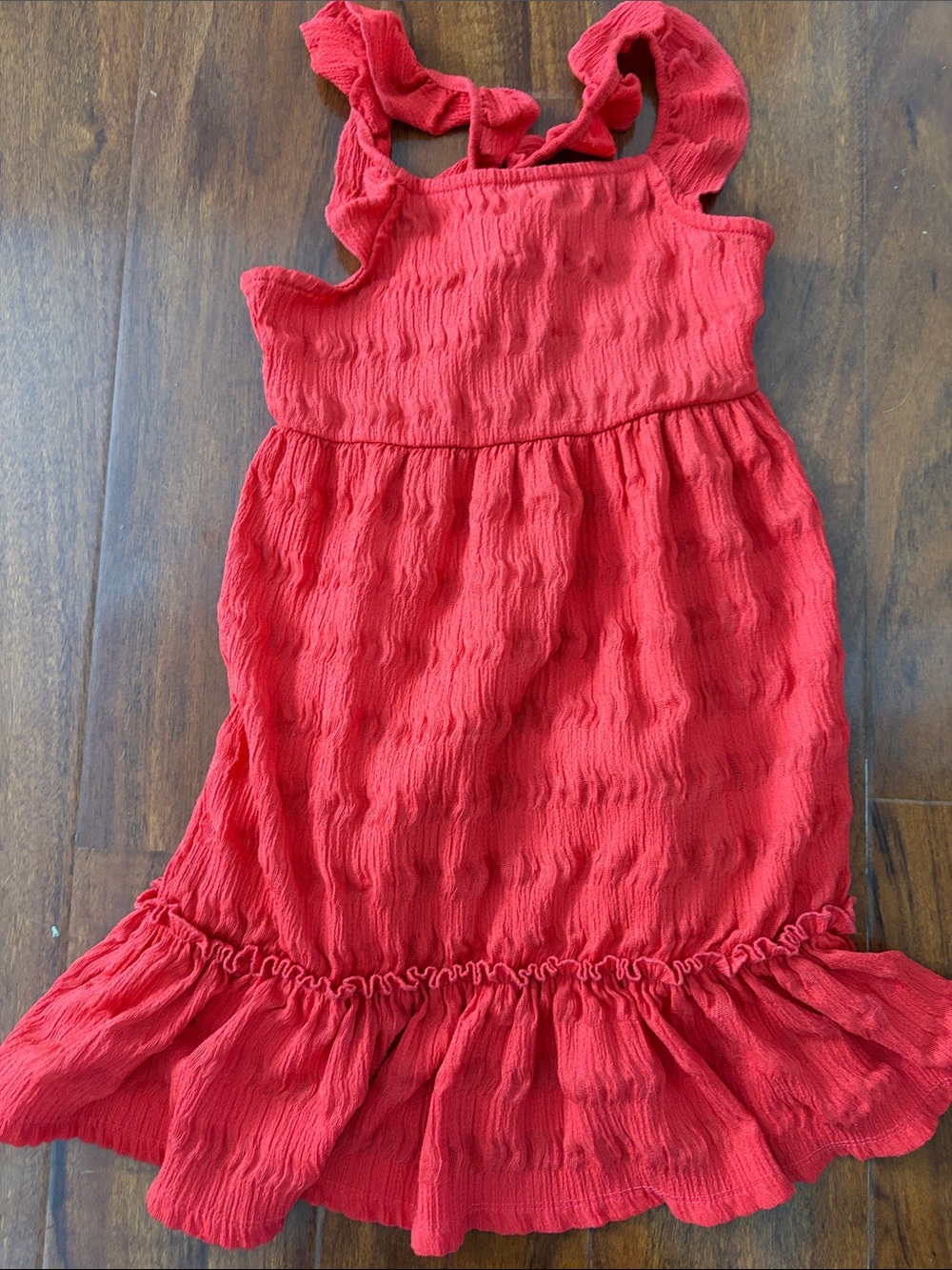 Mayoral Red Ruffle-Trim Sundress